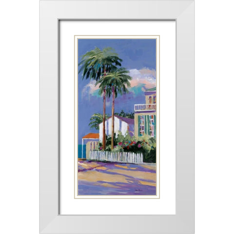 Key West II White Modern Wood Framed Art Print with Double Matting by Slivka, Jane
