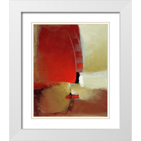 Canyon Light I White Modern Wood Framed Art Print with Double Matting by Loreth, Lanie