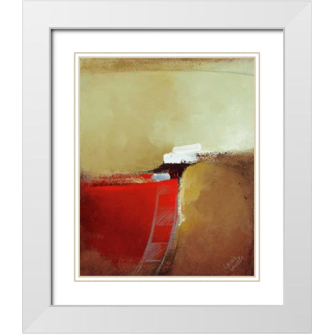 Canyon Light II White Modern Wood Framed Art Print with Double Matting by Loreth, Lanie