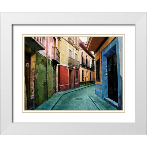 Old Granada White Modern Wood Framed Art Print with Double Matting by Mabat, Ynon