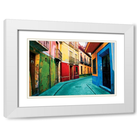 Granada Spain White Modern Wood Framed Art Print with Double Matting by Mabat, Ynon