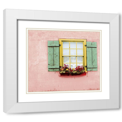 Pink St. Augustine White Modern Wood Framed Art Print with Double Matting by Mabat, Ynon