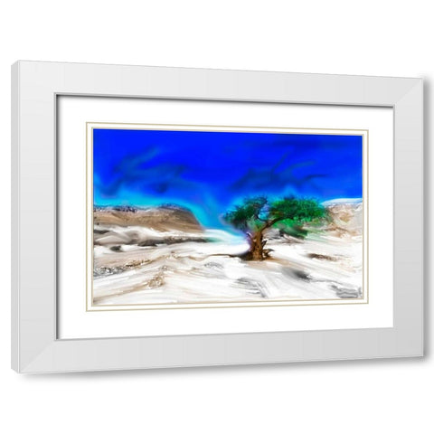 Trees Alive I White Modern Wood Framed Art Print with Double Matting by Mabat, Ynon
