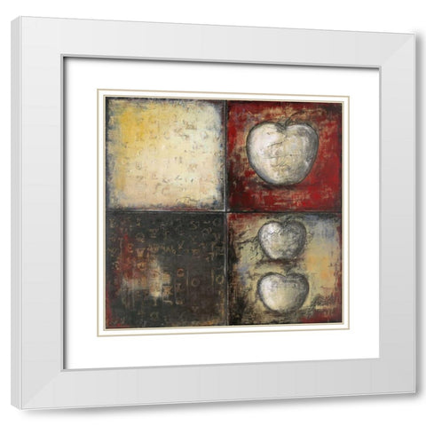 Karma I White Modern Wood Framed Art Print with Double Matting by Pinto, Patricia