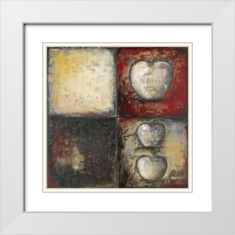 Karma I White Modern Wood Framed Art Print with Double Matting by Pinto, Patricia