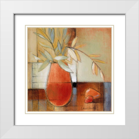Afternoon Bamboo Leaves II White Modern Wood Framed Art Print with Double Matting by Loreth, Lanie