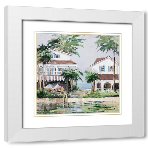 Beach Resort White Modern Wood Framed Art Print with Double Matting by Slivka, Jane