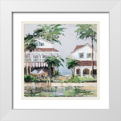 Beach Resort White Modern Wood Framed Art Print with Double Matting by Slivka, Jane