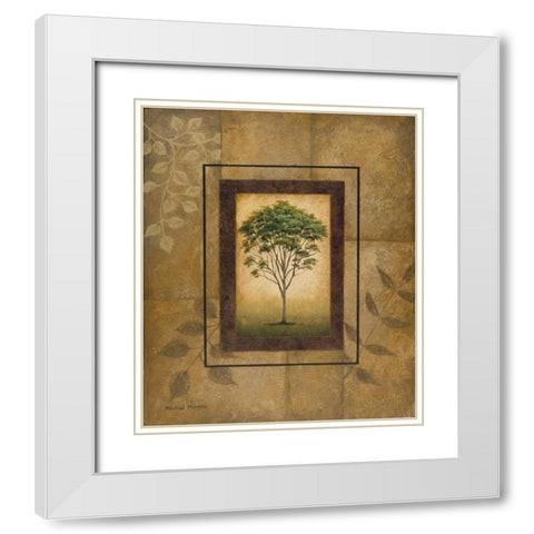 Alpine Ash White Modern Wood Framed Art Print with Double Matting by Marcon, Michael