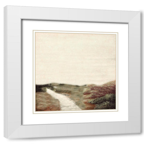 Auburn Walking Trail White Modern Wood Framed Art Print with Double Matting by Marcon, Michael