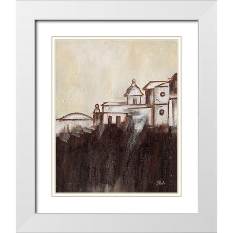 Old Cartagena I White Modern Wood Framed Art Print with Double Matting by Pinto, Patricia