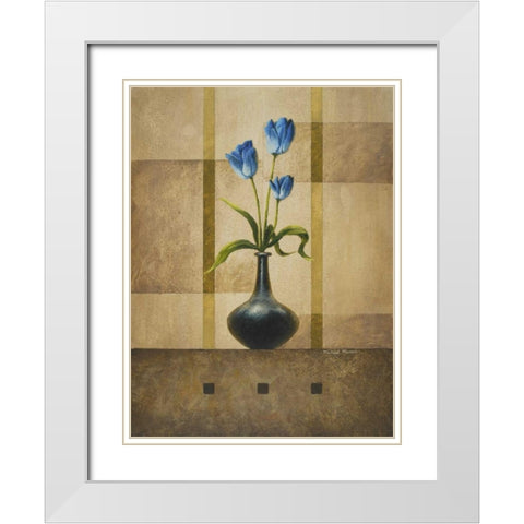 Stillness I White Modern Wood Framed Art Print with Double Matting by Marcon, Michael