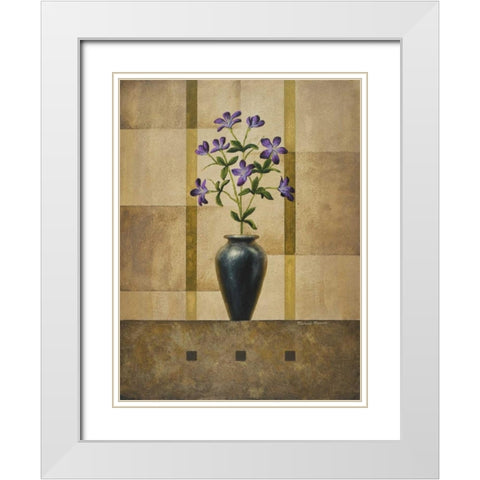 Stillness II White Modern Wood Framed Art Print with Double Matting by Marcon, Michael