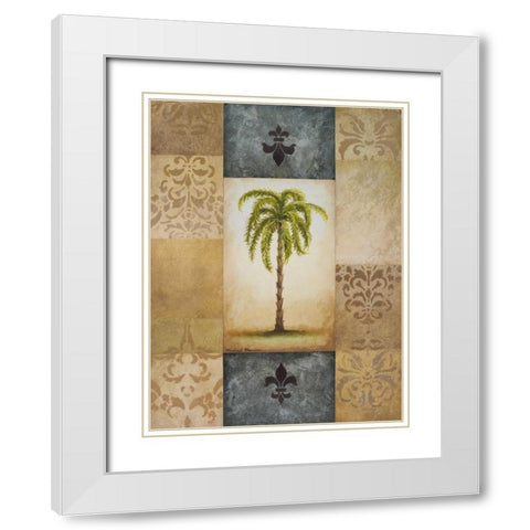 Fantasy Palm II White Modern Wood Framed Art Print with Double Matting by Marcon, Michael