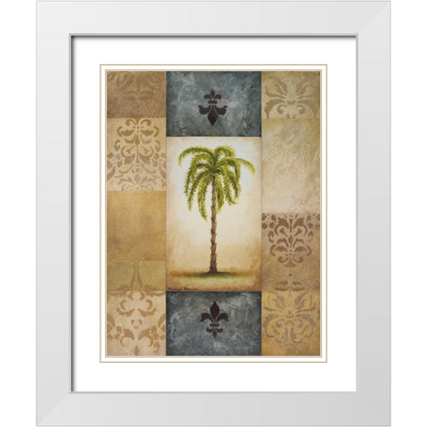 Fantasy Palm II White Modern Wood Framed Art Print with Double Matting by Marcon, Michael