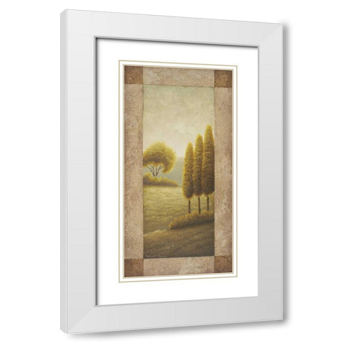 Beyond Elgin II White Modern Wood Framed Art Print with Double Matting by Marcon, Michael