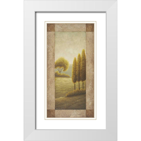 Beyond Elgin II White Modern Wood Framed Art Print with Double Matting by Marcon, Michael