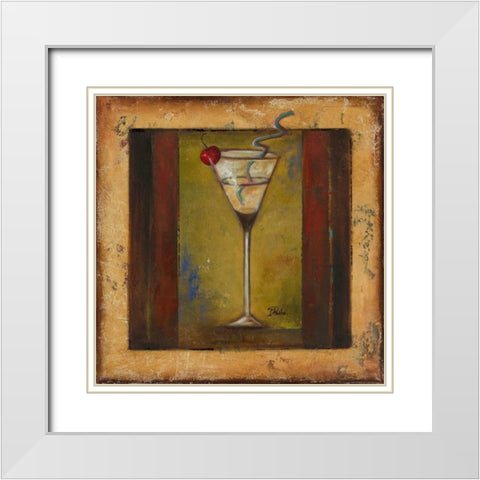 Coctelito III White Modern Wood Framed Art Print with Double Matting by Pinto, Patricia