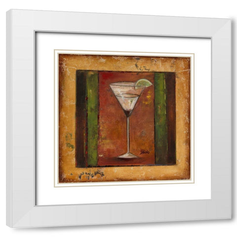 Coctelito IV White Modern Wood Framed Art Print with Double Matting by Pinto, Patricia