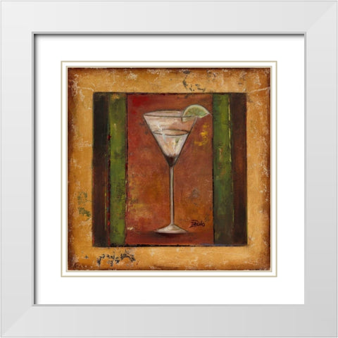 Coctelito IV White Modern Wood Framed Art Print with Double Matting by Pinto, Patricia