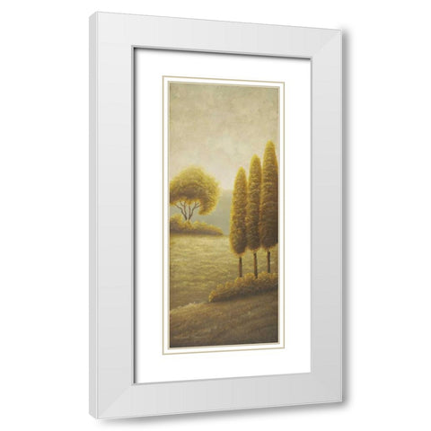 Beyond Elgin II White Modern Wood Framed Art Print with Double Matting by Marcon, Michael