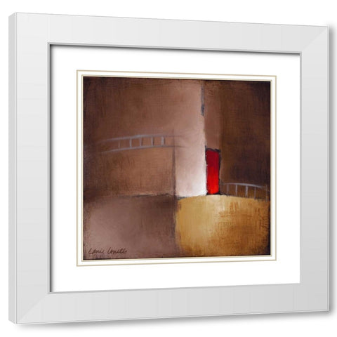 Chocolate Square II White Modern Wood Framed Art Print with Double Matting by Loreth, Lanie