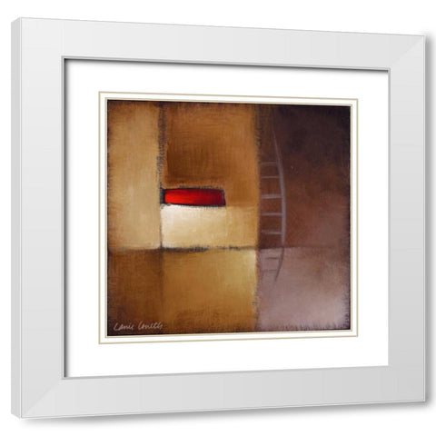 Chocolate Square III White Modern Wood Framed Art Print with Double Matting by Loreth, Lanie