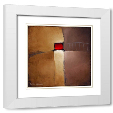 Chocolate Square IV White Modern Wood Framed Art Print with Double Matting by Loreth, Lanie