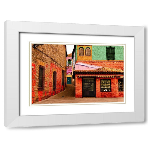 Toledo Spain III White Modern Wood Framed Art Print with Double Matting by Mabat, Ynon