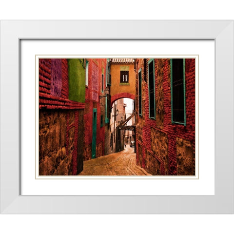 Old Toledo White Modern Wood Framed Art Print with Double Matting by Mabat, Ynon