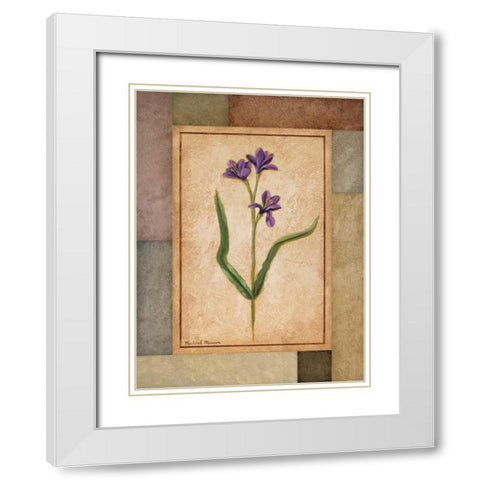 Changing Colors II White Modern Wood Framed Art Print with Double Matting by Marcon, Michael