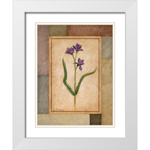 Changing Colors II White Modern Wood Framed Art Print with Double Matting by Marcon, Michael