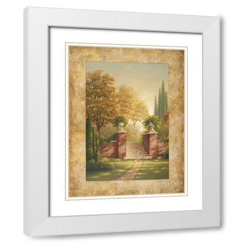 Autumn Light I White Modern Wood Framed Art Print with Double Matting by Marcon, Michael