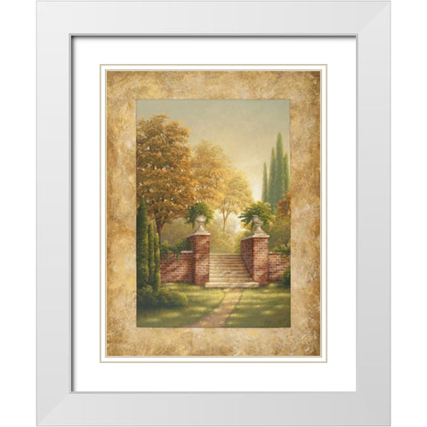 Autumn Light I White Modern Wood Framed Art Print with Double Matting by Marcon, Michael