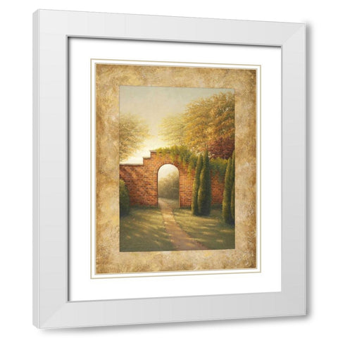 Autumn Light II White Modern Wood Framed Art Print with Double Matting by Marcon, Michael