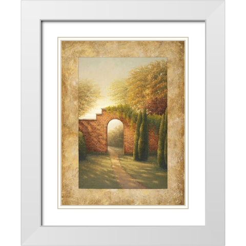 Autumn Light II White Modern Wood Framed Art Print with Double Matting by Marcon, Michael