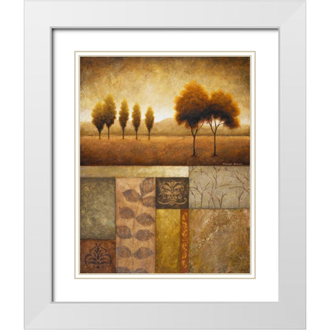 Plainview I White Modern Wood Framed Art Print with Double Matting by Marcon, Michael