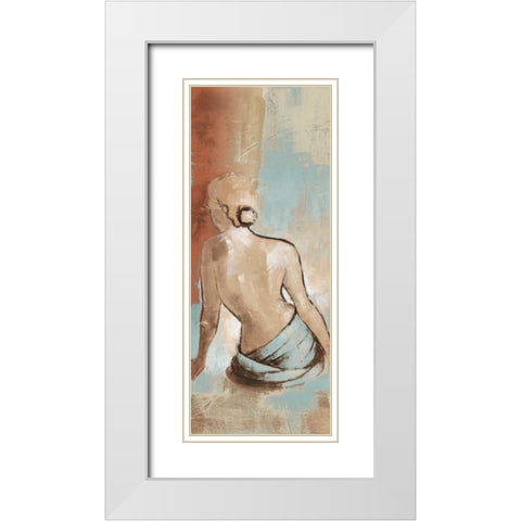 Seated Woman Panel I White Modern Wood Framed Art Print with Double Matting by Loreth, Lanie