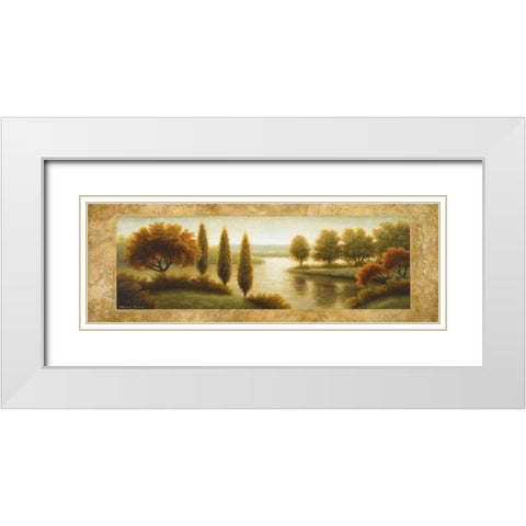 Rockford I White Modern Wood Framed Art Print with Double Matting by Marcon, Michael