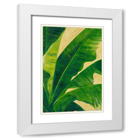 Uraba Palm I White Modern Wood Framed Art Print with Double Matting by Pinto, Patricia