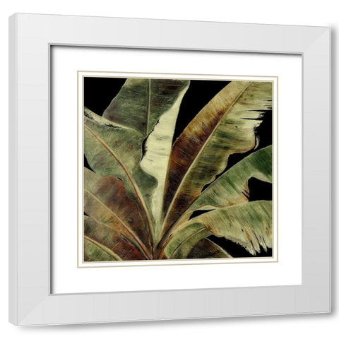 Uraba Palm on Black I White Modern Wood Framed Art Print with Double Matting by Pinto, Patricia