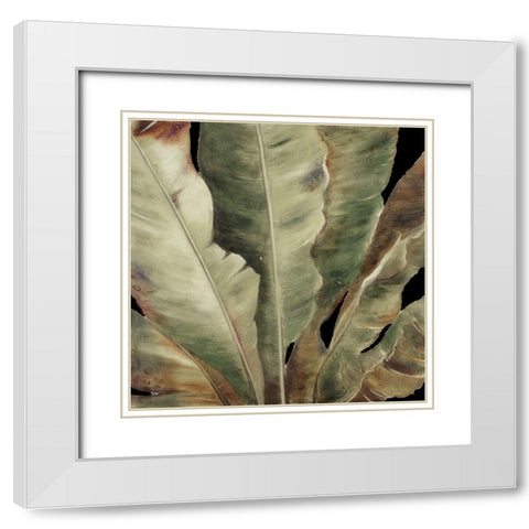 Uraba Palm on Black II White Modern Wood Framed Art Print with Double Matting by Pinto, Patricia