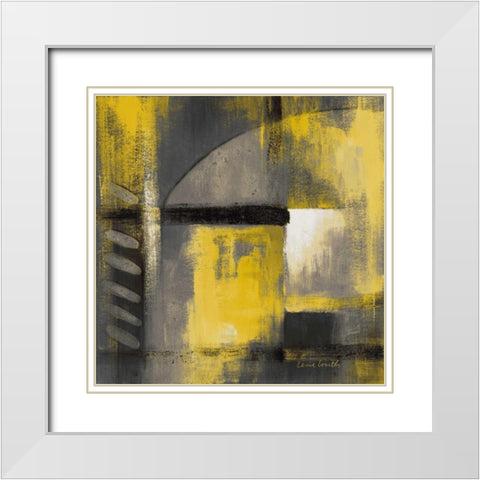 Grey and Yellow Soiree I White Modern Wood Framed Art Print with Double Matting by Loreth, Lanie
