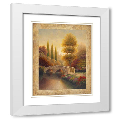 Into Viola White Modern Wood Framed Art Print with Double Matting by Marcon, Michael