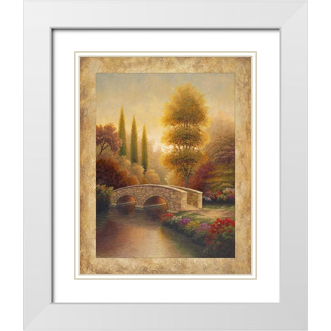 Into Viola White Modern Wood Framed Art Print with Double Matting by Marcon, Michael