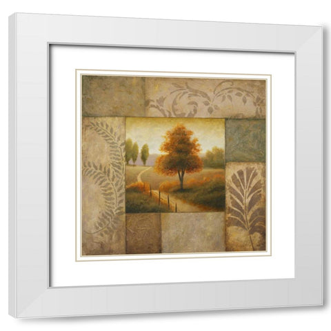 Warm Season I White Modern Wood Framed Art Print with Double Matting by Marcon, Michael