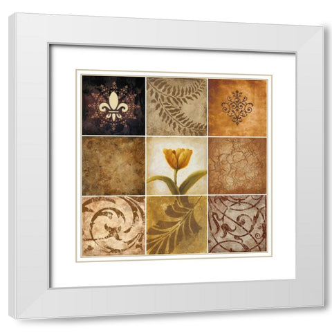 Rod Iron II White Modern Wood Framed Art Print with Double Matting by Marcon, Michael