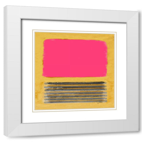 Metamorphosis Squares II White Modern Wood Framed Art Print with Double Matting by Pinto, Patricia