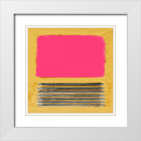 Metamorphosis Squares II White Modern Wood Framed Art Print with Double Matting by Pinto, Patricia