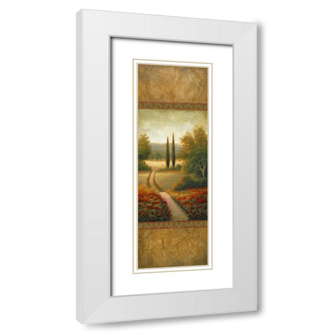 Wild Flowers In June White Modern Wood Framed Art Print with Double Matting by Marcon, Michael